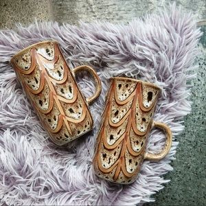 Brown cup set